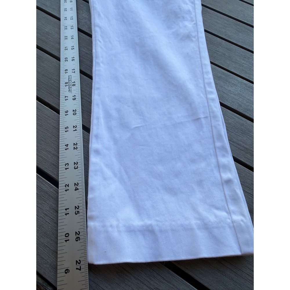 NYDJ women twill sz 14 flat front white ankle-length pants cocktail party shower - Picture 8 of 8